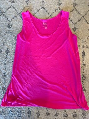 Just My Size Hot Pink Scoop Neck Tank